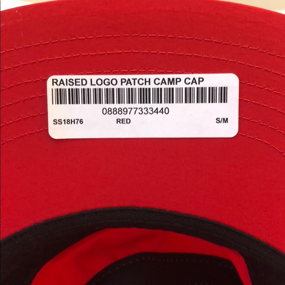 SOLD! Supreme Raised Logo Patch Camp Cap Red - Picture 3 of 7